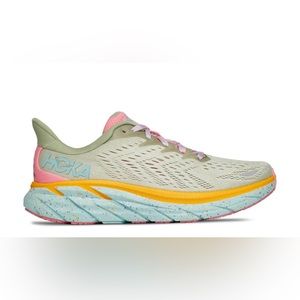 Women's Hoka x Free People Movement Clifton 8 Shoes in Seaweed/Green Tea